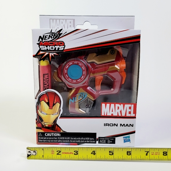 NERF Micro Shots Marvel Iron Man, Collectible MicroShots series, Iron Man - Picture 4 of 6